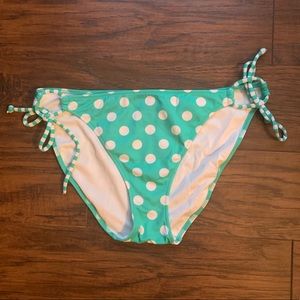 Victoria’s Secret green polka dot swim bottoms